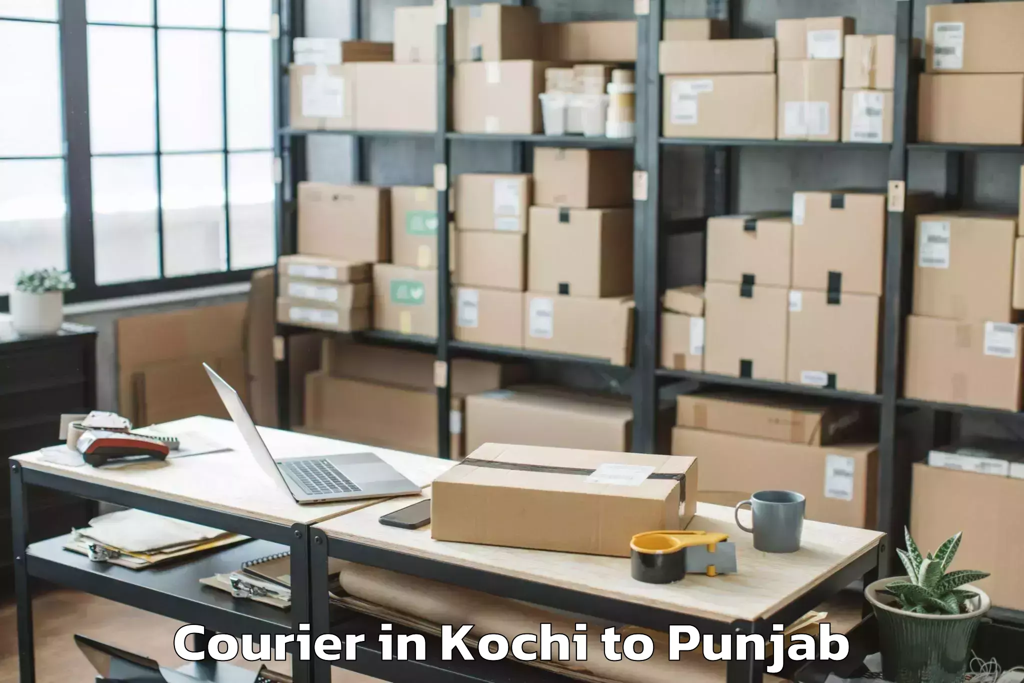 Kochi to Chitkara University Punjab Pun Courier Booking